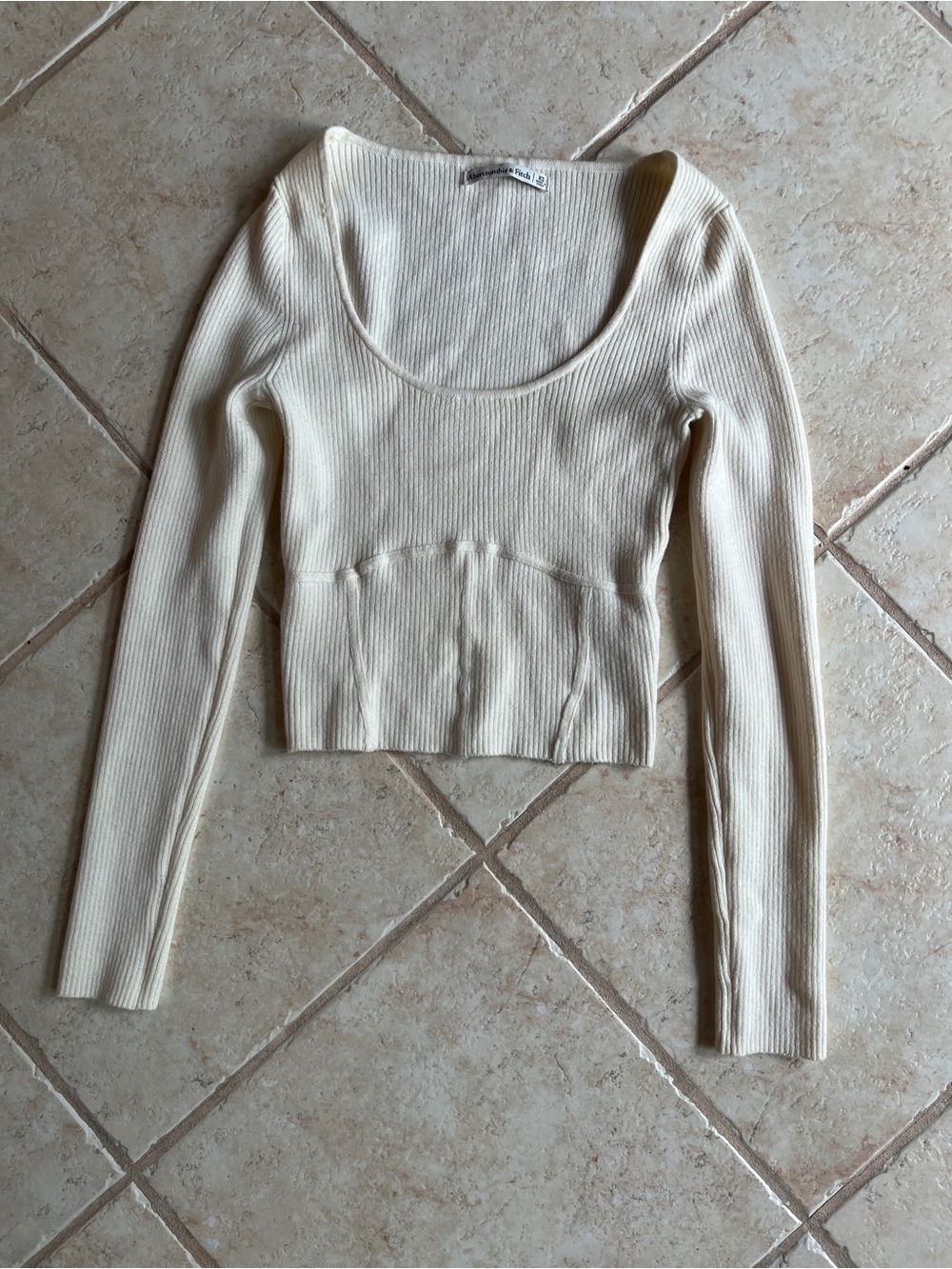Abercrombie & Fitch nwot ribbed knit corset sweater featuring a deep scoop XS